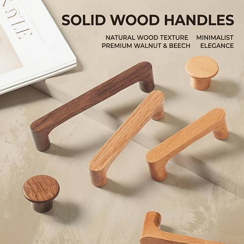 wooden cabinet handles kitchen cupboard door pulls knobs furniture hardware modern wardrobe pulls drawer handles