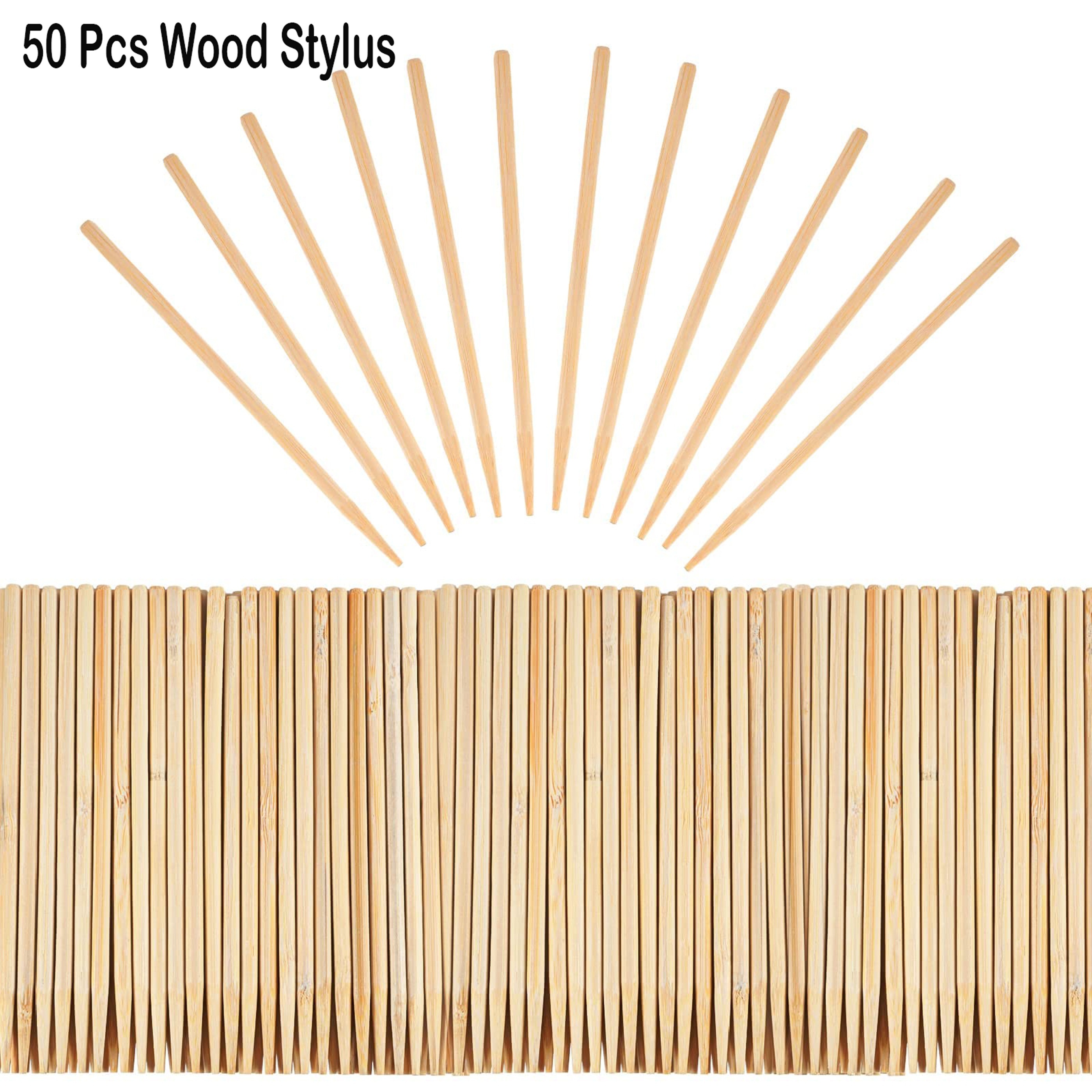 50pcs/30pcs Heavy Duty Wood Stylus Tools For Smooth Scratching Art For Scratch Art Wooden Stylus Sticks