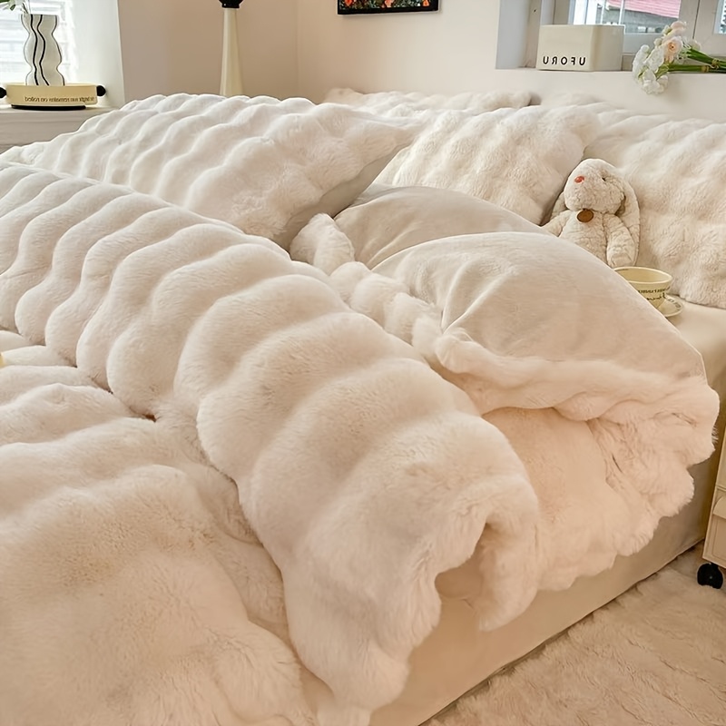 3ps Winter Thickened Bubble Light Luxury High-End Body-Warming Three-Piece Set