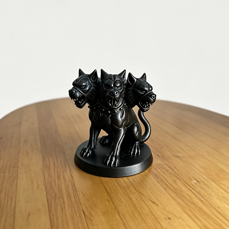 TEMU Statuetta Cane a , Decorazione Stampata in 3D, Ornamento Mitologia Greca, dell'Inferno, Decorazione da Scrivania per Casa e Ufficio, Decorazione