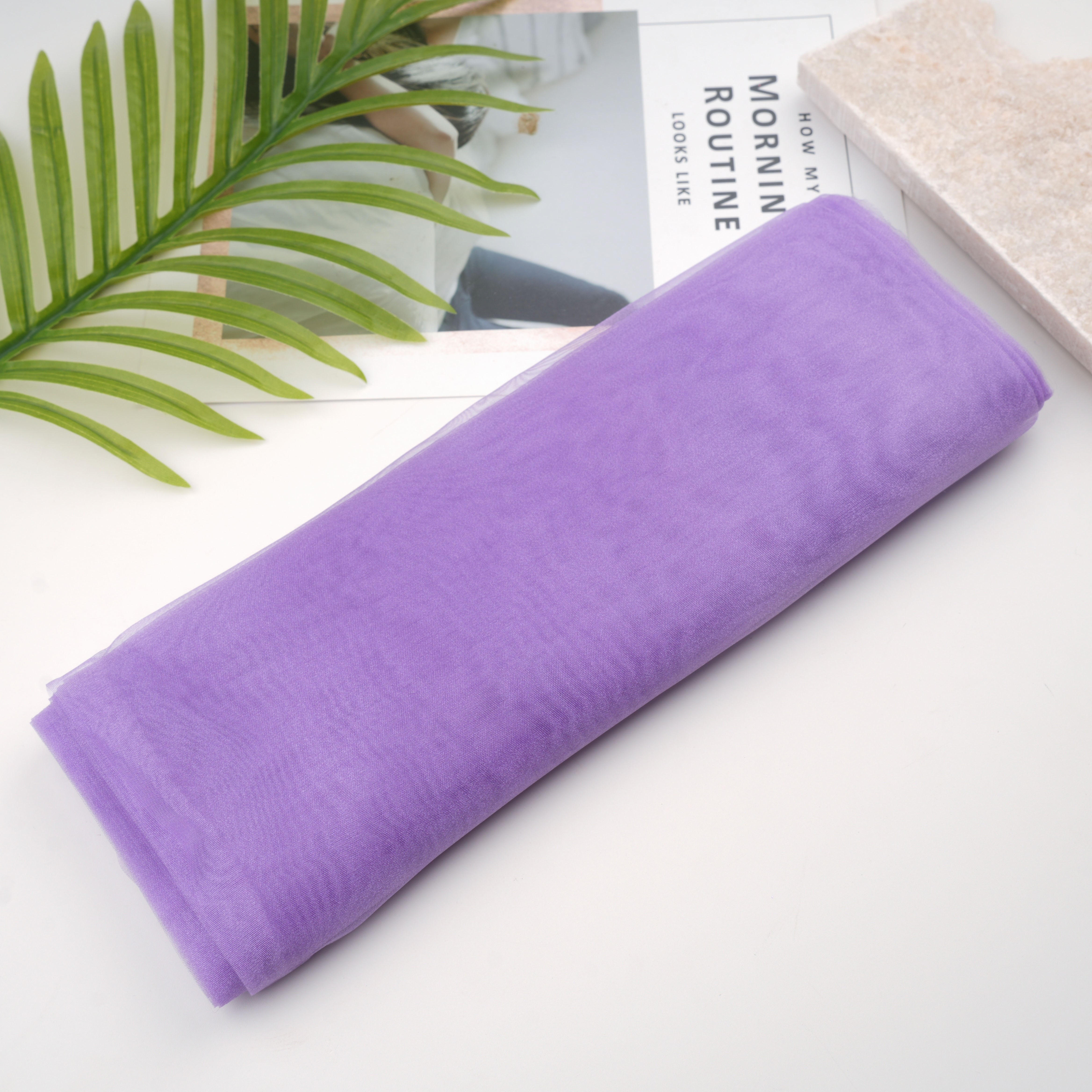 1 Roll 30ft Organza Tulle Fabric, Precut Fabric For Wedding, Party Backdrop Decoration And Crafts