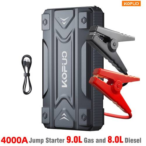 4000 5000a jump starter for car battery professional to 9 0 8 0l 12v car battery booster jump starter with clamps lcd display for trucks suvs