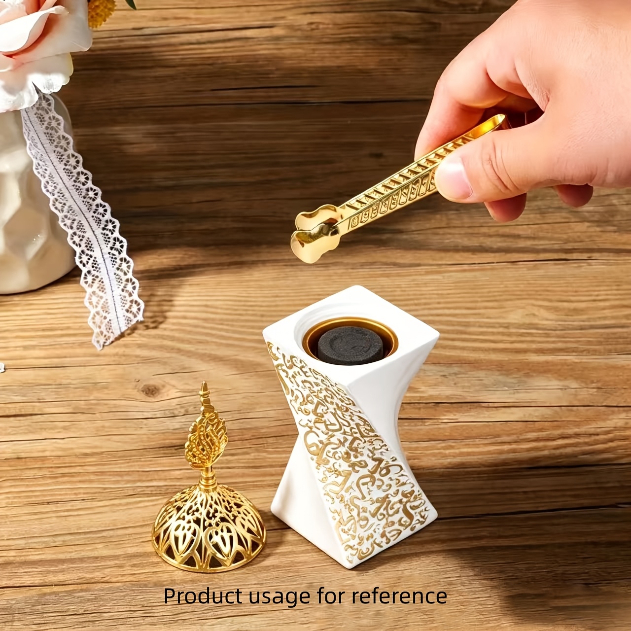   saudi arabia metal   incense holder tweezers carbon incense holder spice clip additions