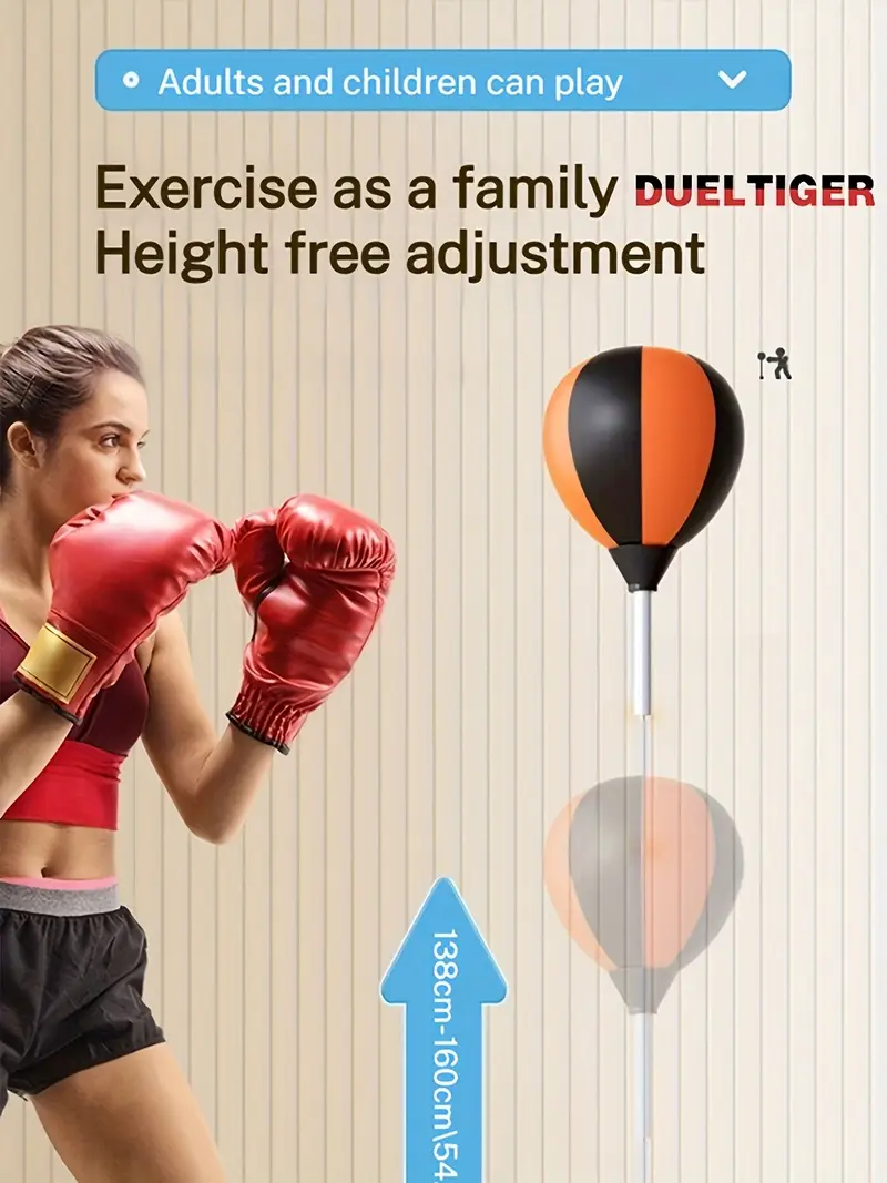 high quality indoor for training reaction skills this durable standing speed ball with strong suction cup is suitable for adult boxing and fitness workouts adjustable size from 54 to 63 inches Product details 0