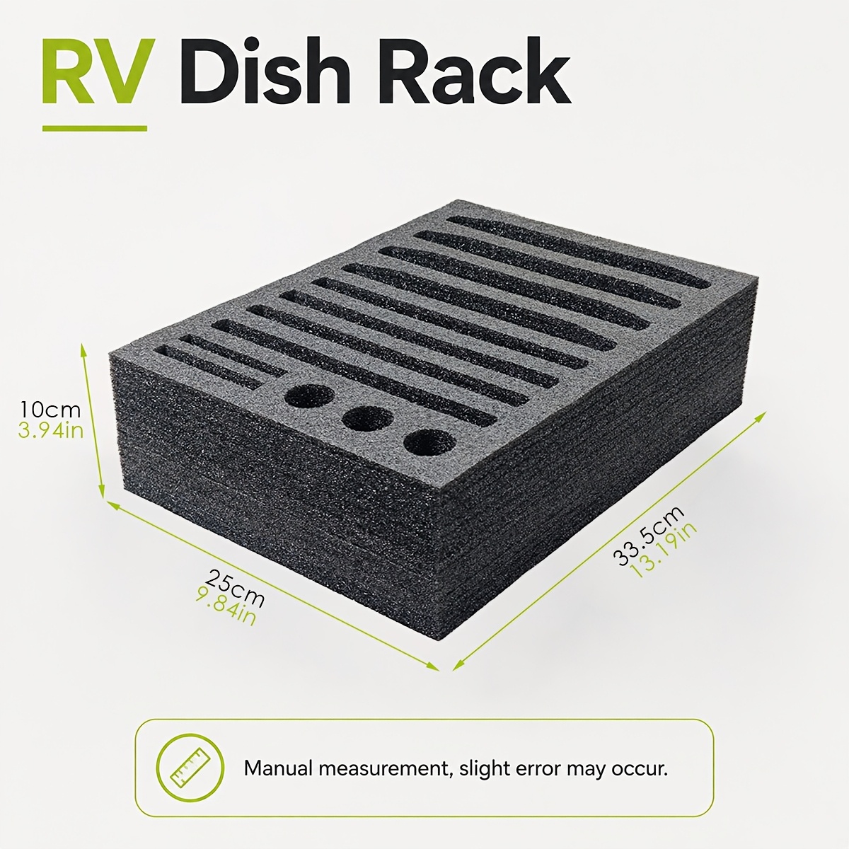 TEMU Foam Dinner Plate Rack, Tableware Storage Holder, Shock-absorbing And Collision-proof, Made Of Durable Eva Material, Suitable For Rvs, Campers,