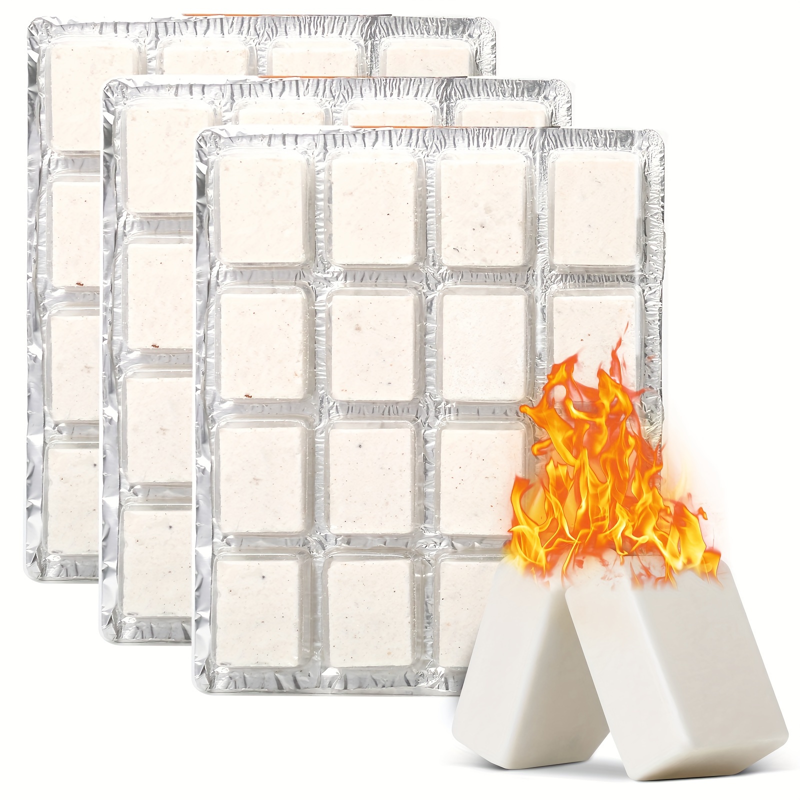 

Fire Starter Squares For Campfires | Waterproof Quick Cubes | Quick & Odorless For Fireplaces