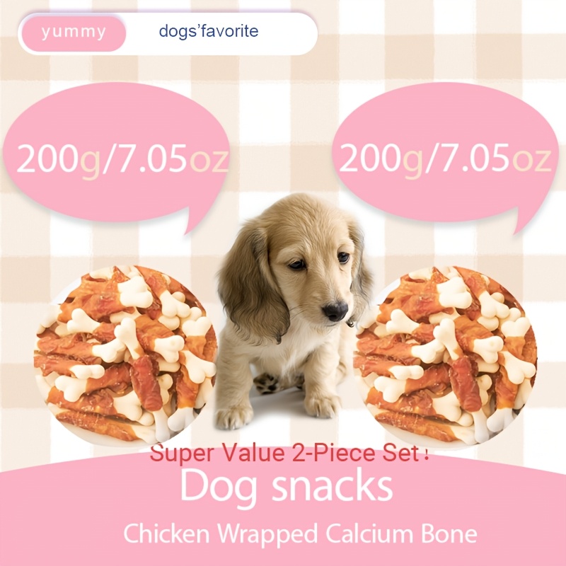 Image of Chicken & Duck Wrapped Bone Biscuits For Dogs | Real Meat Coated, Crunchy & | Grain-free, Cleaning & Daily Training Rewards