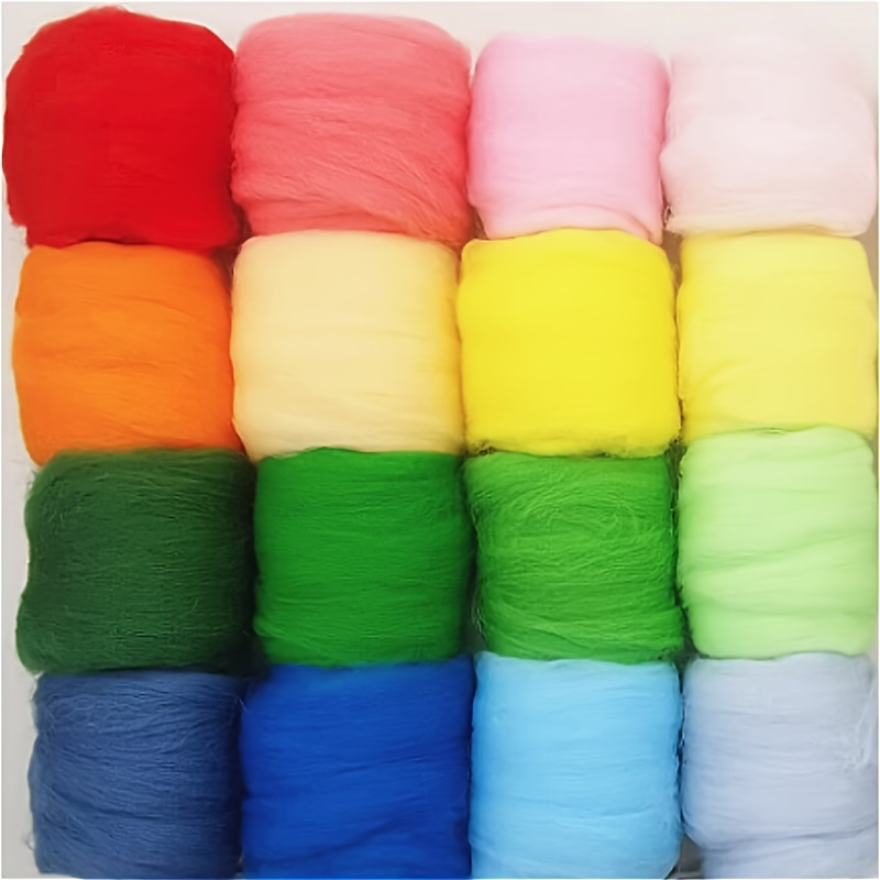 E-shop 16 Farben je (2G 3G Optional) Premium Nadelwool Filz Wolle Dickes Garn Kunsthandwerk, Handarbeiten und Nähzubehör > Nadel- und Fadenzubehör >
