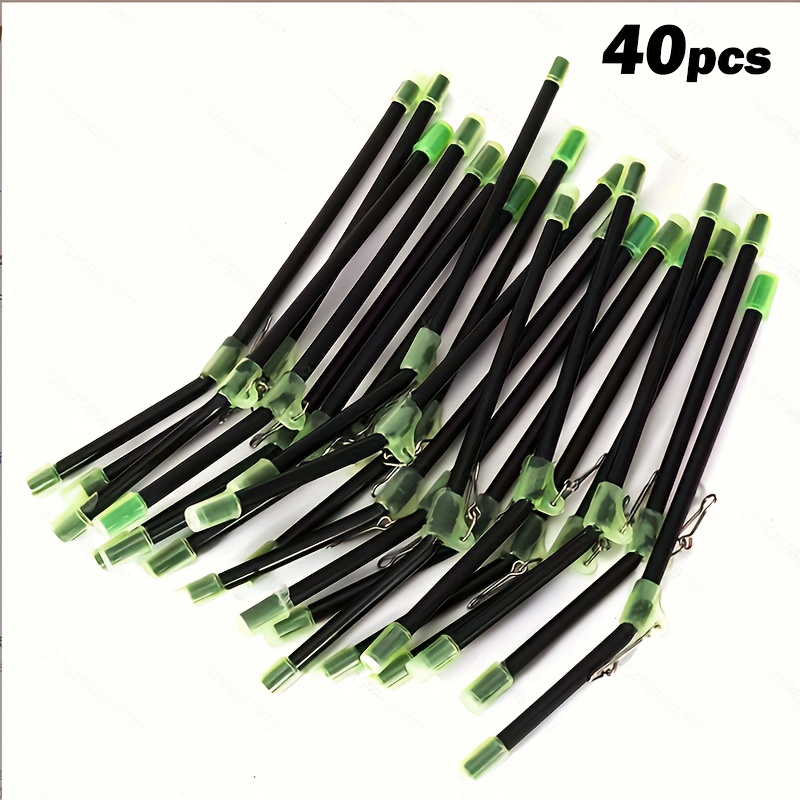 E-shop HQZOOMEE 40 Stück 21 cm / 8,26 Zoll grüne Anti-Tangle-Rohre aus Kunststoff, zweifarbige Angelgruppen-Balance-Verbinderrohre,