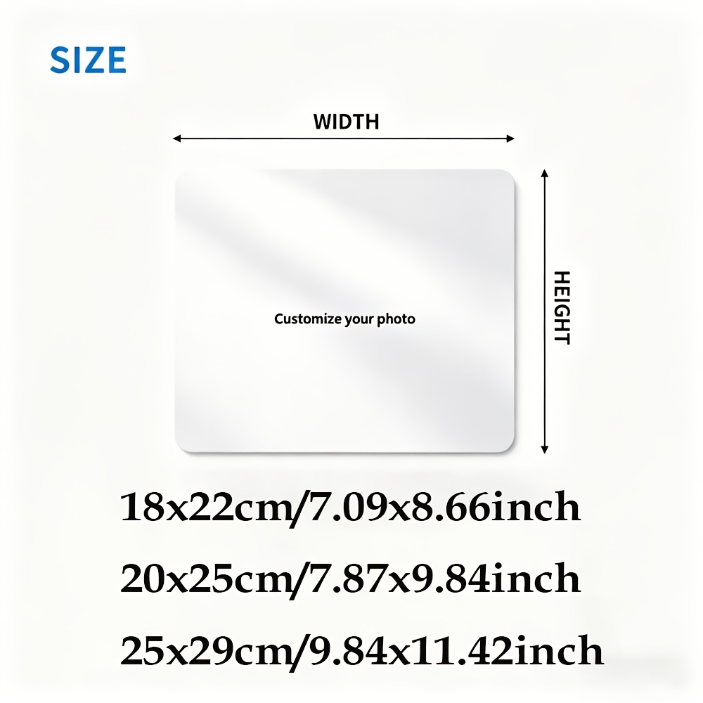 TEMU Hd Custom Photo Mouse Pad, Private Portrait Pet Family Photo Pattern Diy Custom Square Non-slip Mouse Pad, Wear-resistant Office Home Desktop