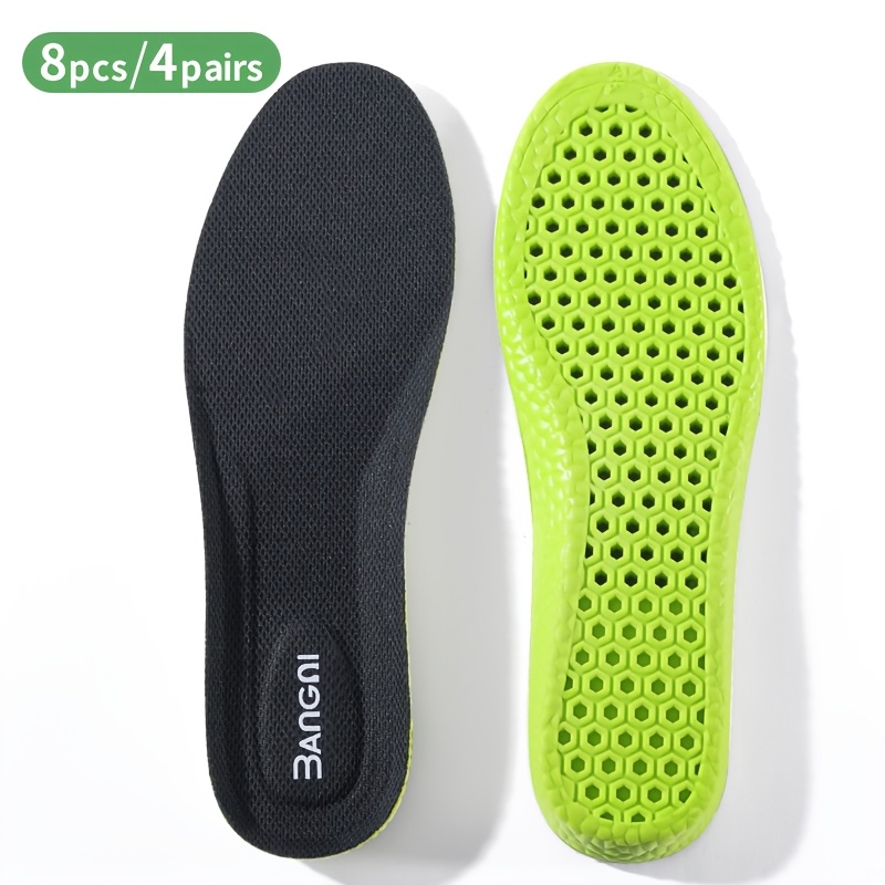 Sneaker Insoles, Breathable And Sweat-absorbent, With Soft, Cushioning For Shock Absorption . Suitable For Outdoor Sports Or Who Stand For Long Periods. High Prevents And Deformation. Soft