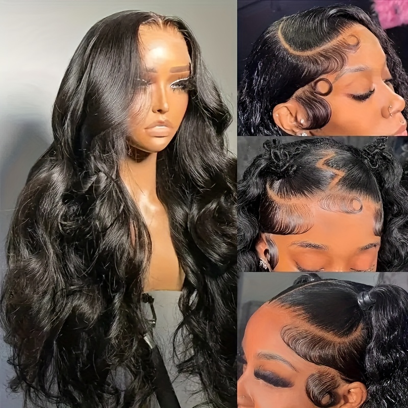 body wave human hair wig lace free part hd - Temu Mauritius display picture 1