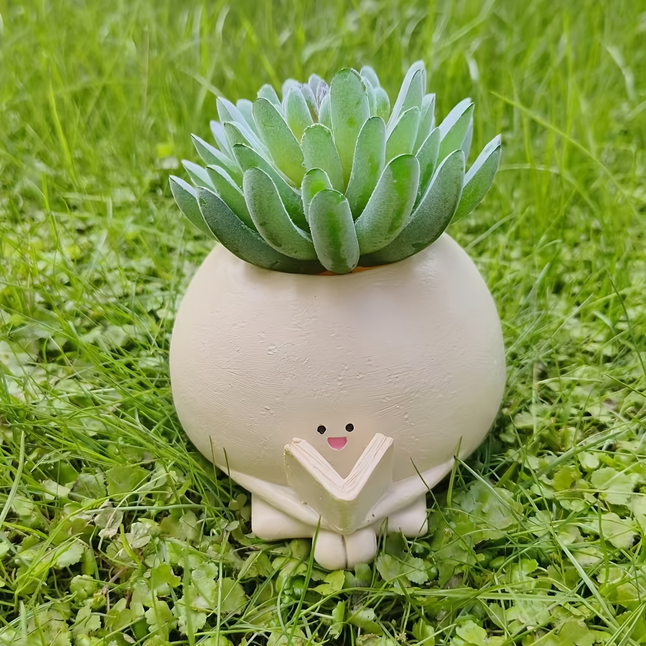 Creative Smiling Flower Pot Ornament For Office, Home, Courtyard Design, Potted Art, Cute Decoration