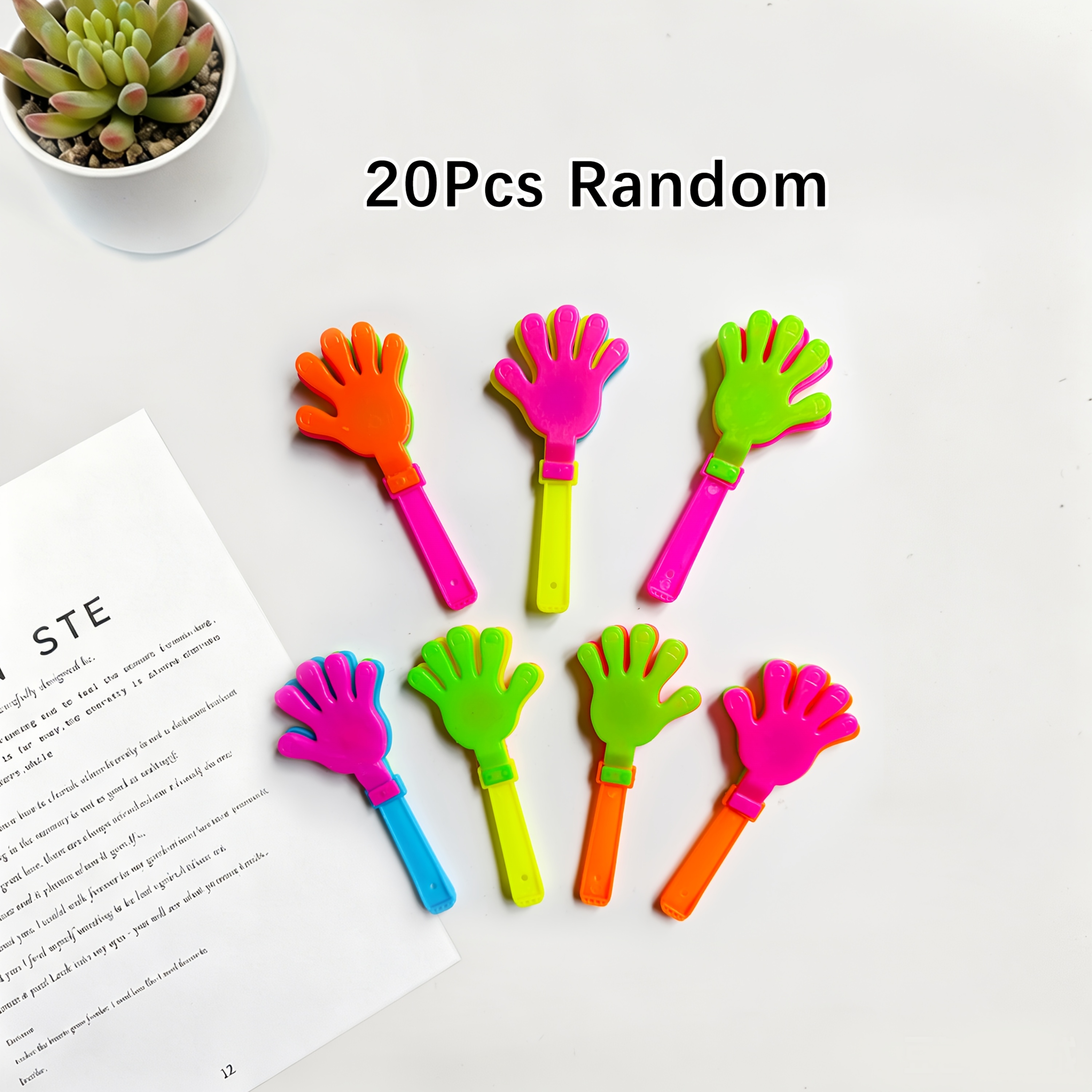 TEMU 20pcs Colorful Mini Hand Toys, Loud Plastic , Perfect For Kids Party Favors, Classroom Prizes, Fidget Toys Bulk, Kids Birthday Gifts, Treasure