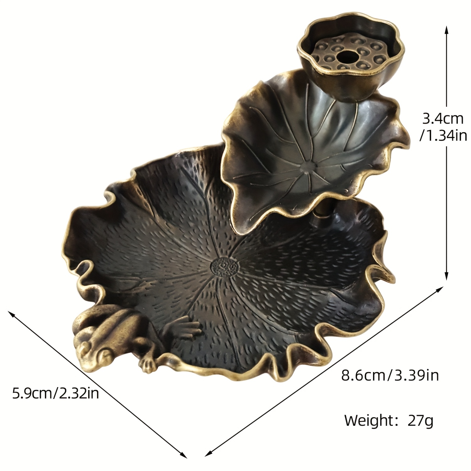 E-shop 1-teiliger Lotus- Räucherhalter, Rauchkaskaden wie ein Wasserfall – Ideal für Yoga, Meditation, Pilates, Outdoor-Camping, Wohnaccessoires,
