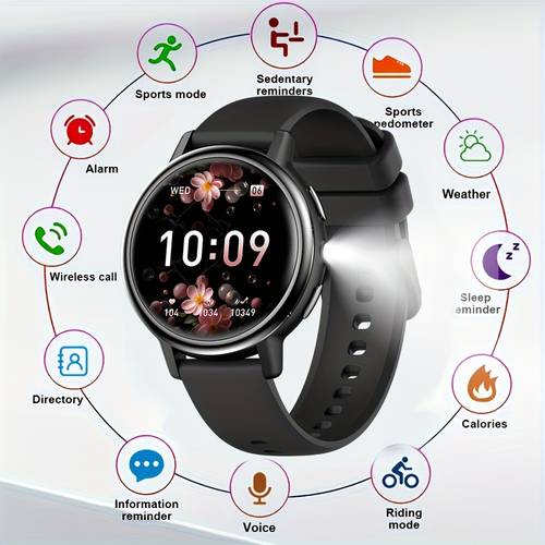 25 new smartwatch with a 1 26 inch compact and elegant display screen led flashlight answering calls wireless music 100 pedometer compatible with and ios for male and female couples as gifts