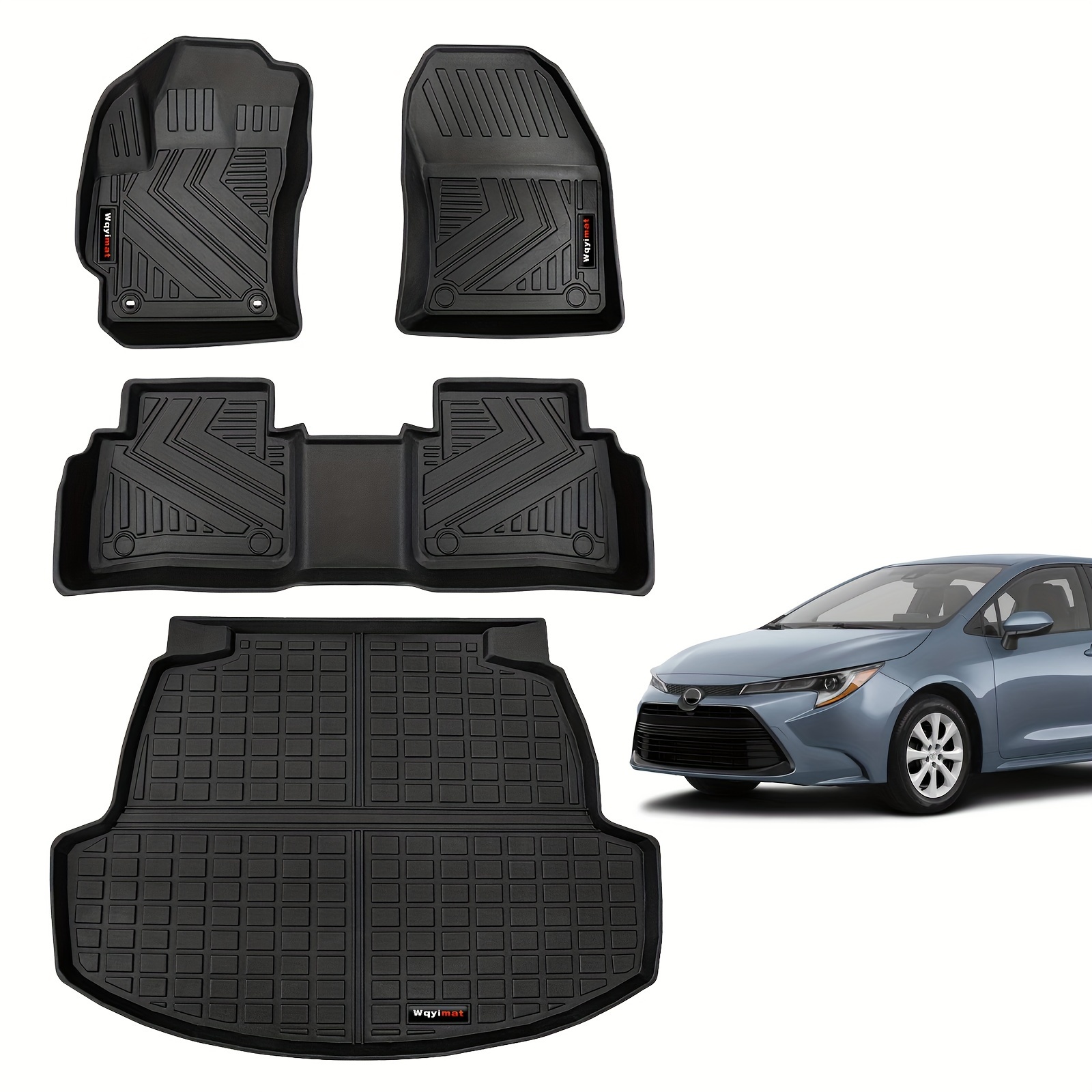 TEMU Car Floor Mats For Corolla 2020-2024 For Corolla 2014-2019 Floor Mats And Cargo Liner All Weather Tpe Accessories