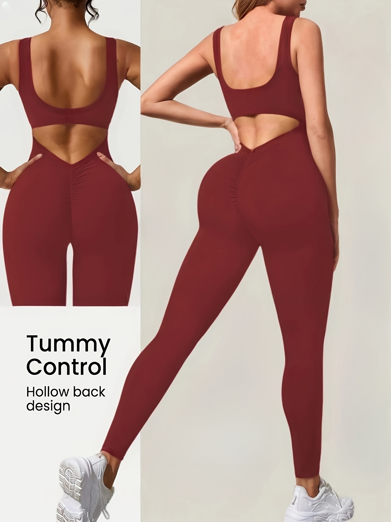 Langer Sommer-Jumpsuit Damen ärmellos - Rückenfrei Mit Seitlichem Reißverschluss