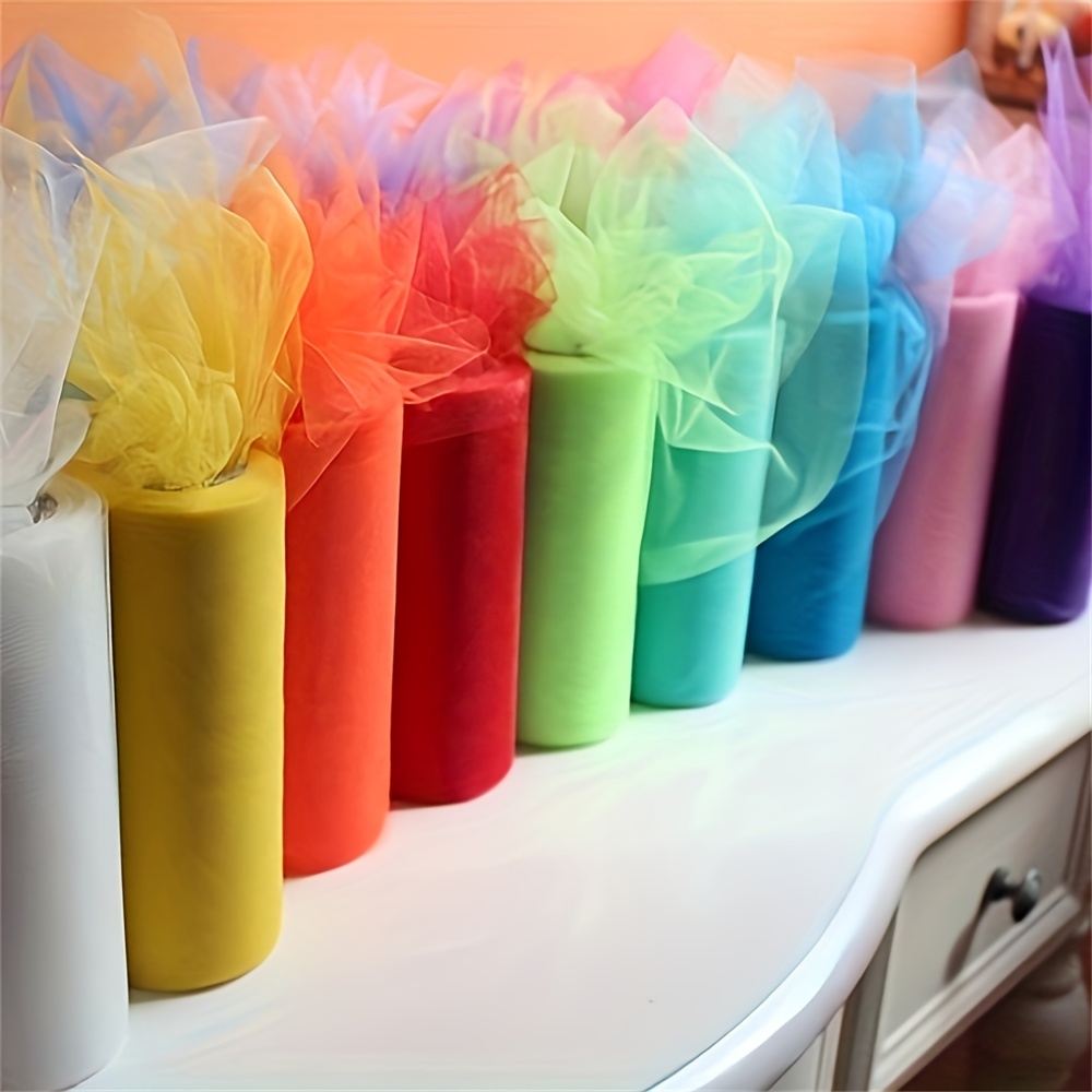 

25 Yards/roll, 6inch Tulle Roll Fabric Roll For Diy Tutu Skirt Decor Wedding Party Crafts Decorations Supplies, Room Decoration, Aesthetic Room Decor, Bedroom Decor, Home Decoration, House Decor