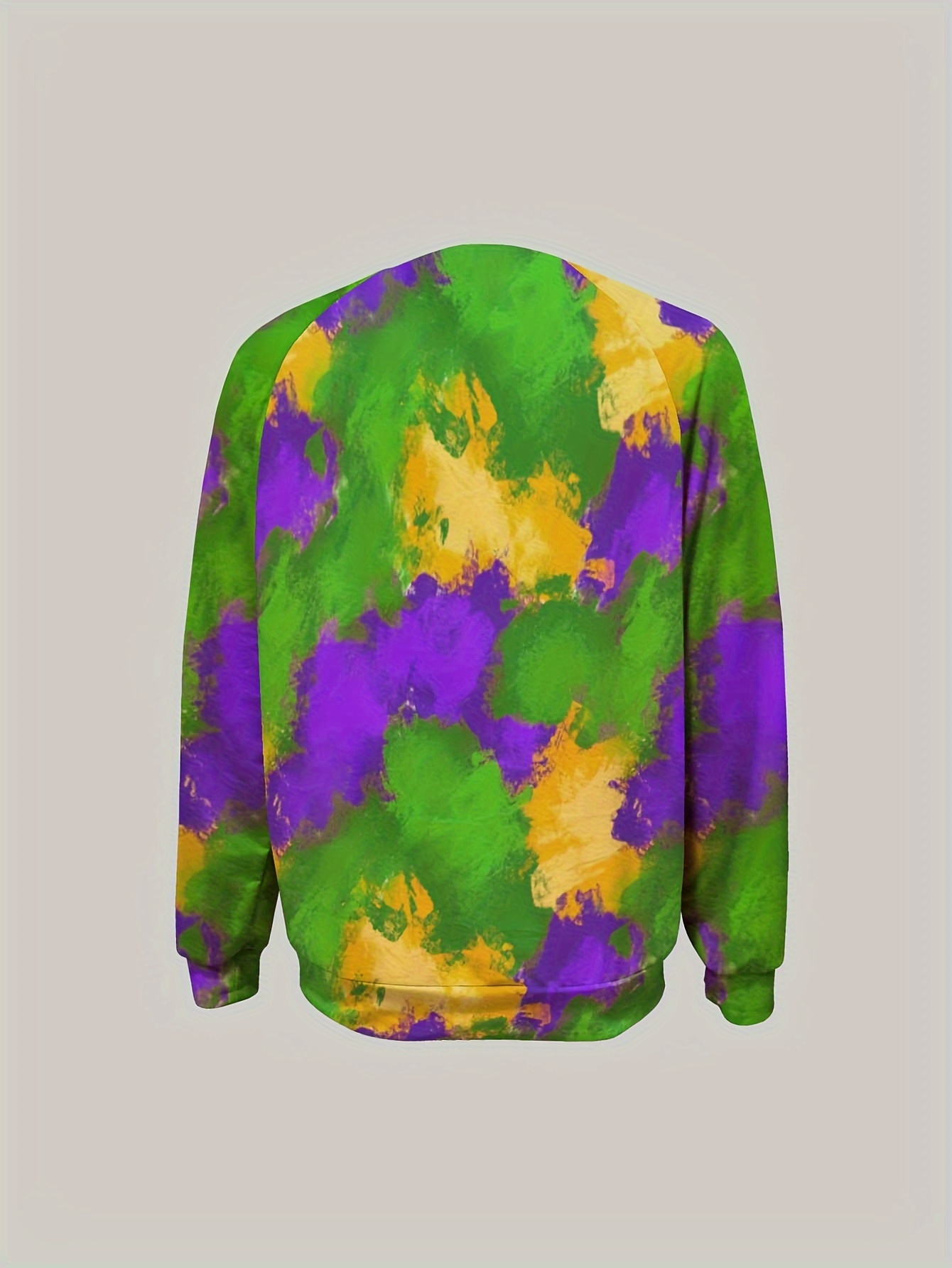 mardi gras color block sweatshirt