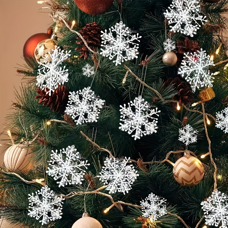 

15pcs Sparkling Christmas Ornaments - Tree Decoration & Holiday Parties, No Power Needed