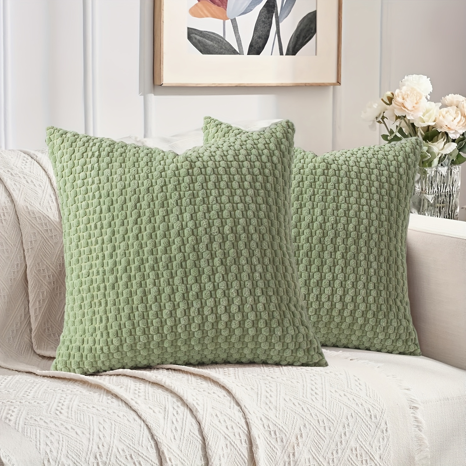 2er pack kuschelkissenbezüge landhausstil 3d buchstaben