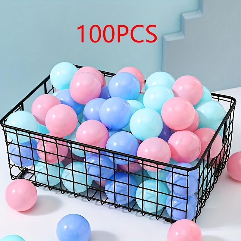 TEMU 100pcs, Extra Ocean Balls, Ball Pool, Ocean Balls, Anti-squeeze Plastic Toy Balls, Macaron Ocean Balls, Suitable For Birthday Party Games Pool