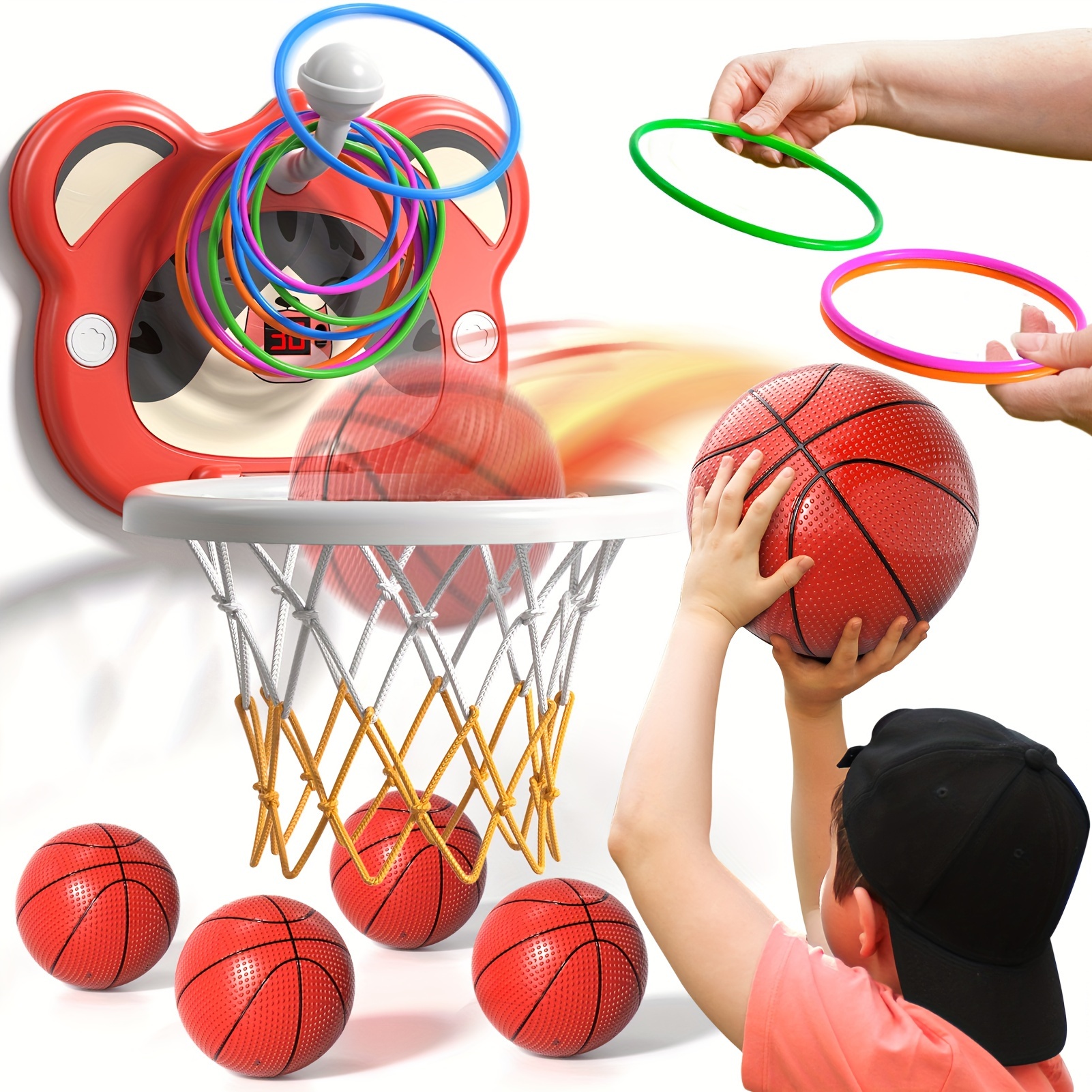 Basketball Hoop Indoor Toys Gifts for Year Old Boys Kids, Indoor Mini  Basketball Hoop Toys for Kids Boys 3-5, Boy Toys Year Olds Birthday Gi