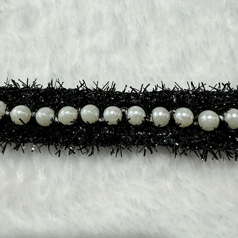 beaded lace trim accessories pearl neckline fabric diy  display picture 3