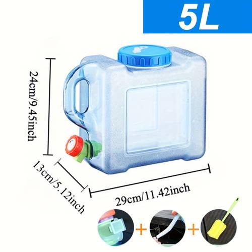 1pc portable pc water tank with faucet outdoor camping drinking water storage blue water storage bucket 0 79 6 60 gallon container christmas