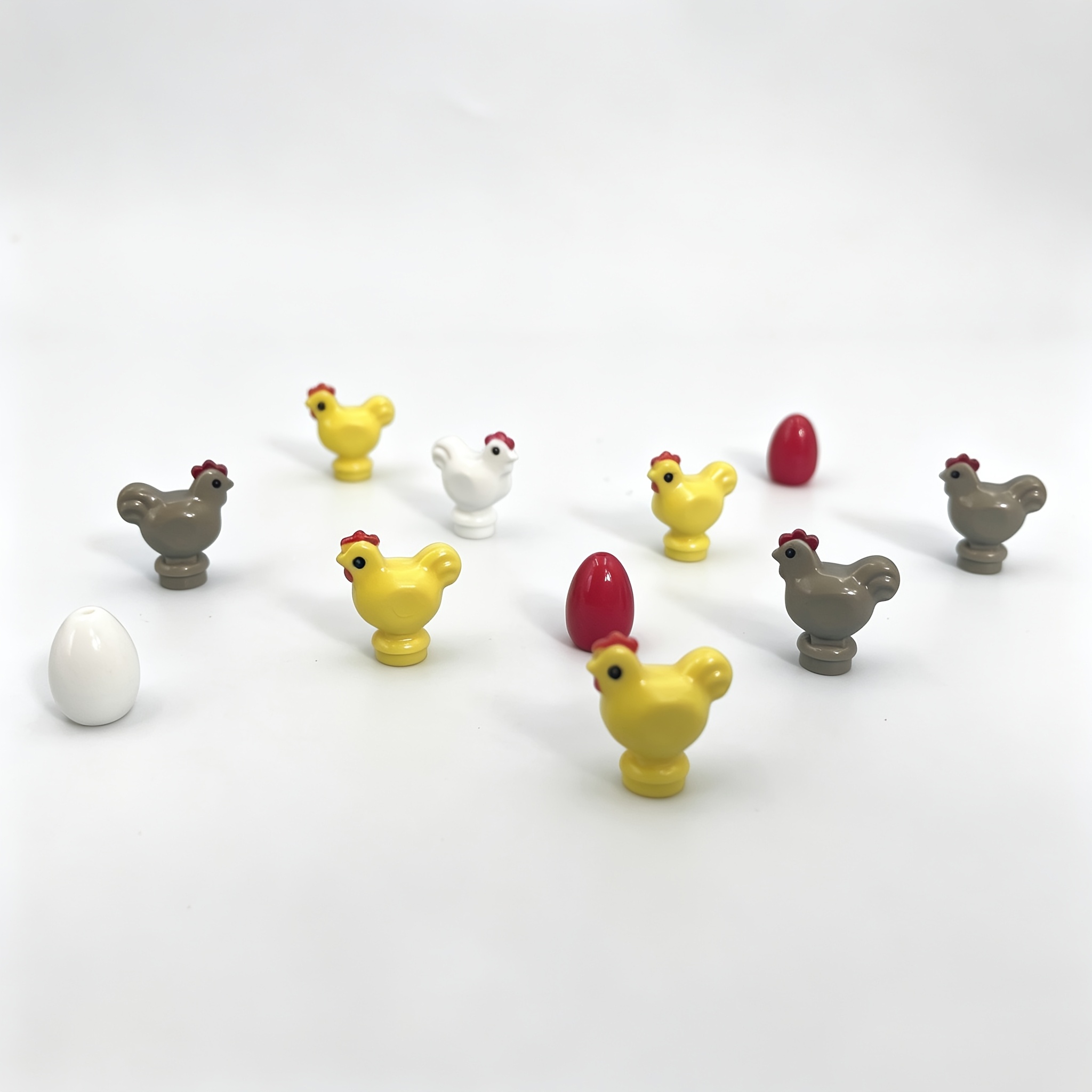 5pcs Rooster Hen & Egg Building Blocks Set