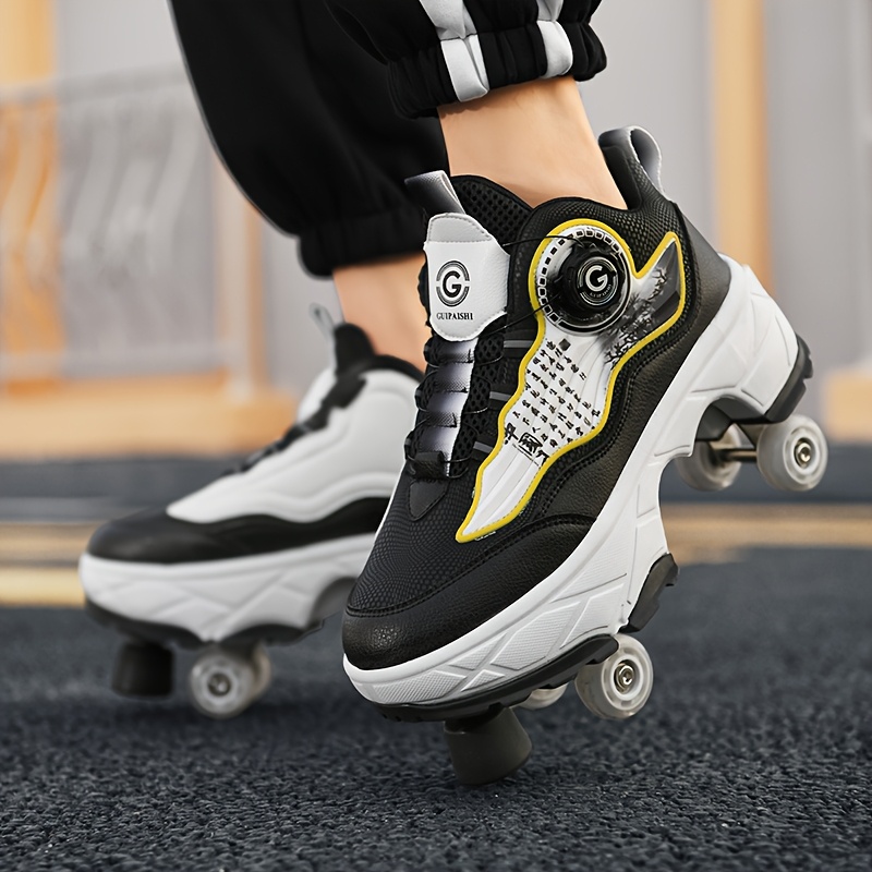 Deformable Shoes Double Row Walking Shoes Skates