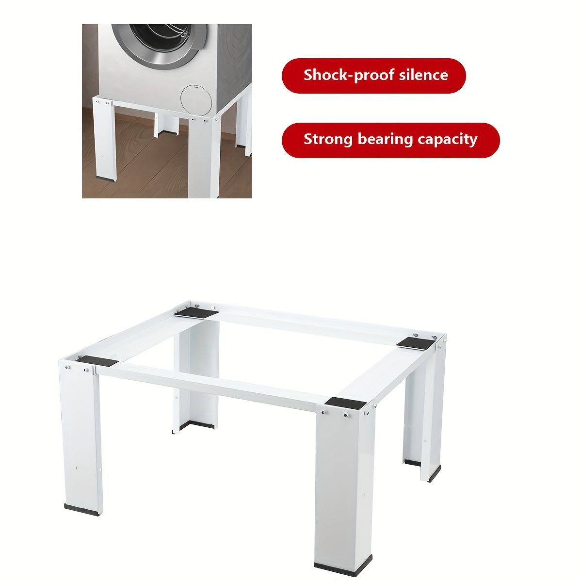 Washing Machine Base Stable Washing Machine Base Non-slip Pedestal For Washing Machine & Dryer Freezer Up To 150kg (lxwxh) 63 X 54 X 32cm