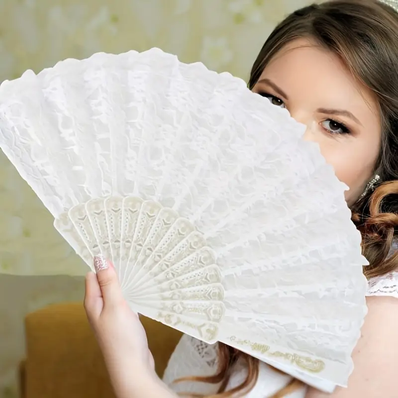 Buy Vintage Floral Folding Fans, Japanese Bamboo Ribs Fan, Chinese Hanfu Hand Fan, Wedding Bridal Handheld Fans, Summers Dance Party Favors Gift Online In India - Foto 9