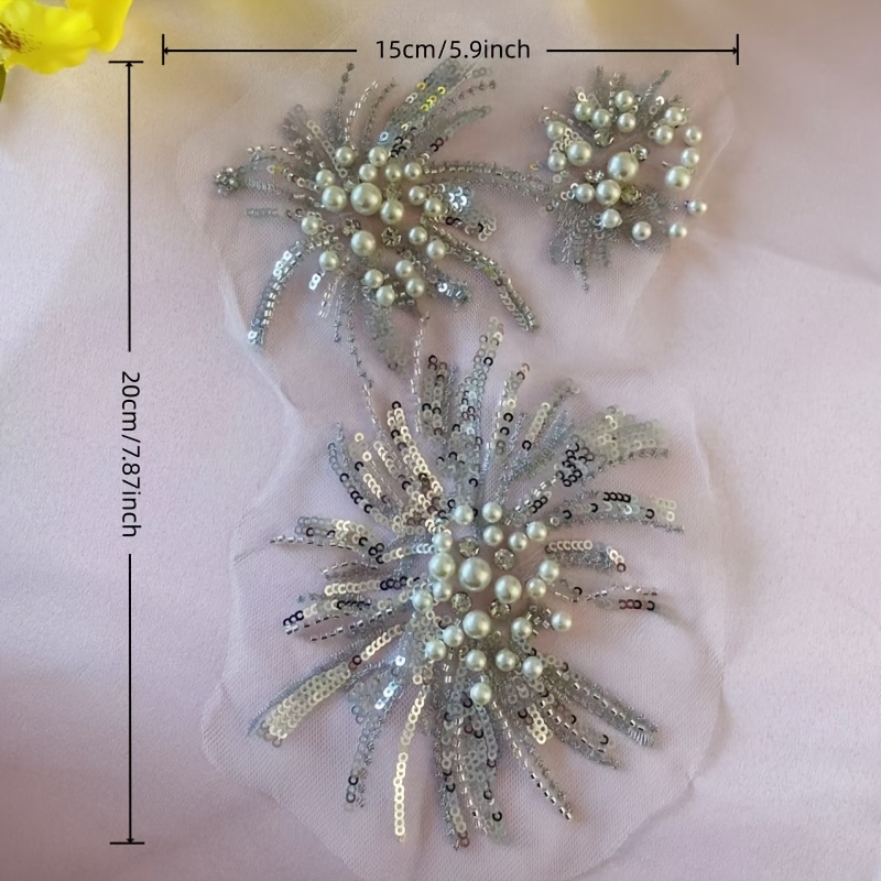 Fireworks Design Embroidered Patch for Wedding Gowns