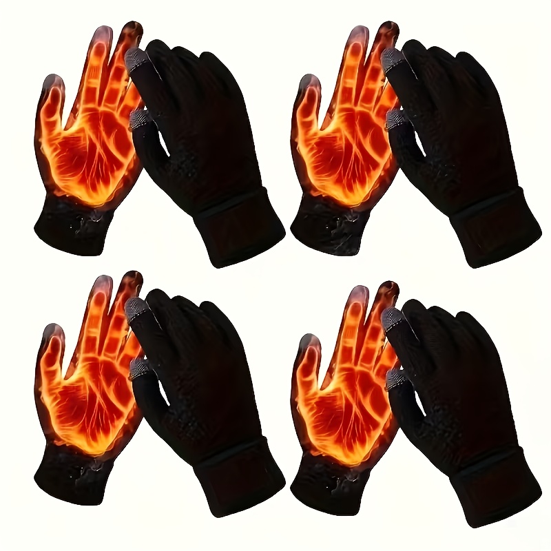 TEMU Winter Gloves For Men And Women, Featuring Touchscreen , Thick And Plush Lining, Ideal For Driving And Cycling. A Stylish And Versatile , Perfect For The Winter Season