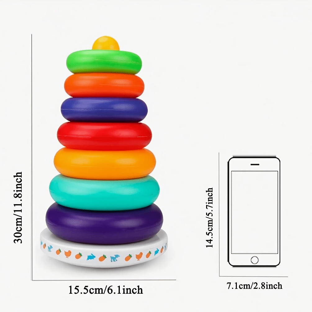 Rainbow Tower Stacking Toy, Learning & Sensory Play