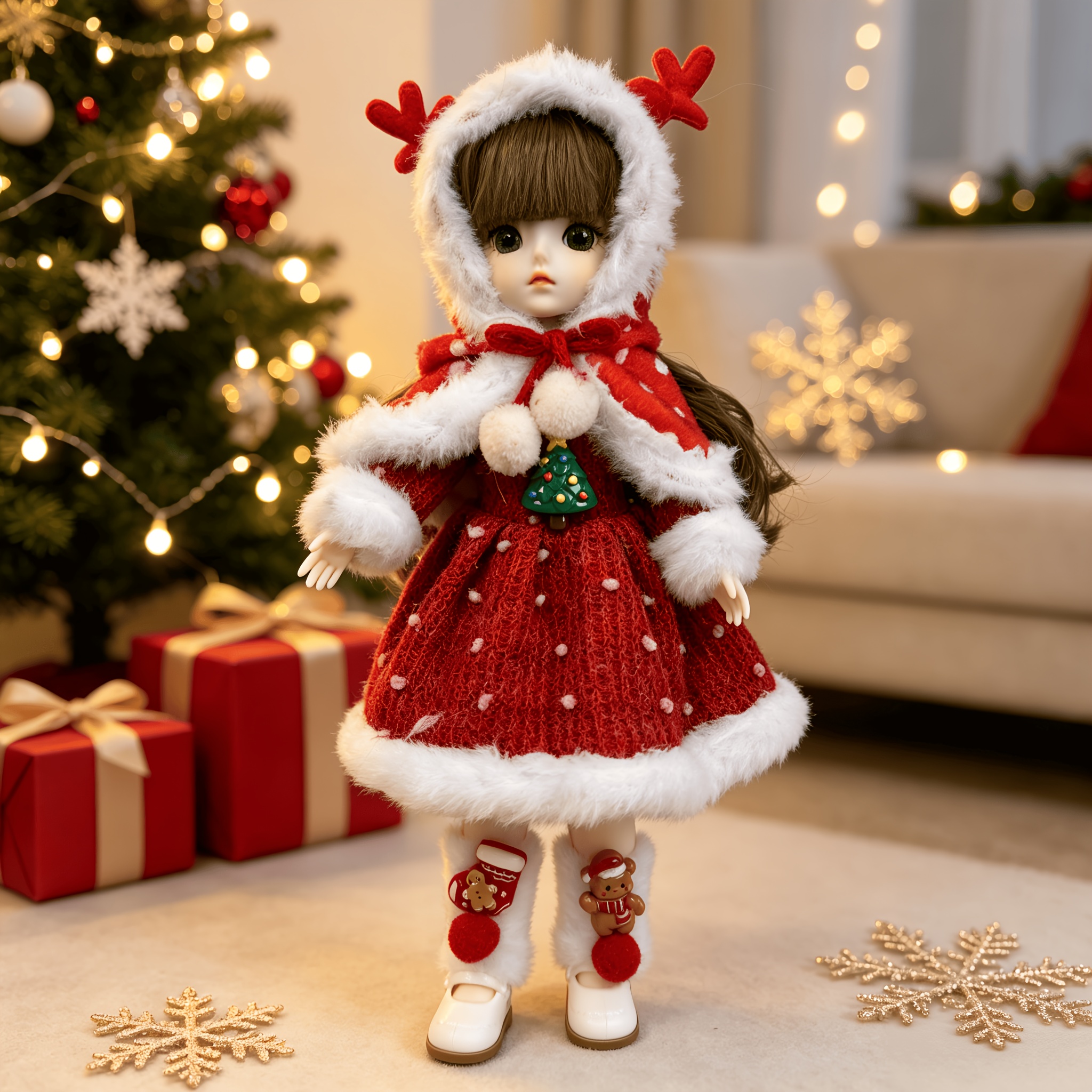 TEMU Poupée BJD articulée , poupée interchangeable de 30 cm [KAI]