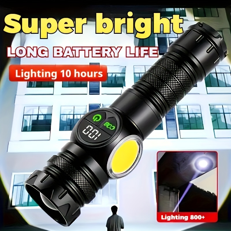 TEMU Usb Rechargeable , Long Battery Led , 9 , Display Cob And Red , For , Camping, Dog Walking,