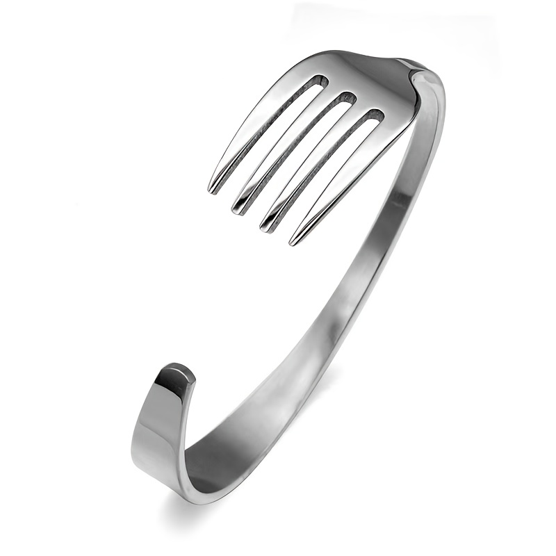 Universal Fork-Shaped Open Bracelet, Unisex Accessory