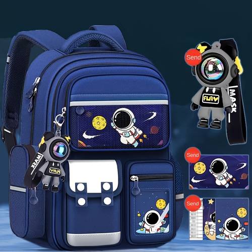 latest astronaut themed backpack lightweight and durable with multiple pockets laptop compartment casual easy large capacity bag suitable for travel and school perfect back to school gift school bag