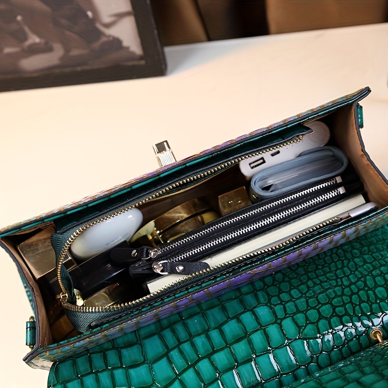 Crocodile Handbag handle detail