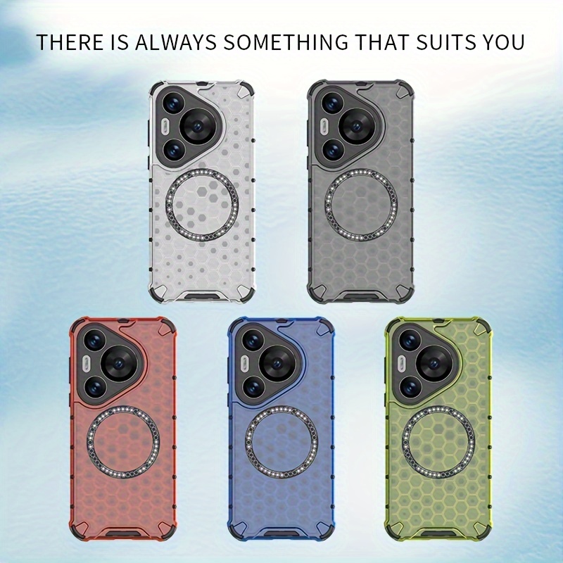 1Pc Protective Case for Huawei Pura 70/70Pro/70Pro+/70Ultra,With Magnetic And Support Wireless Charging,Full Protection,Lens Protection_voghion.com