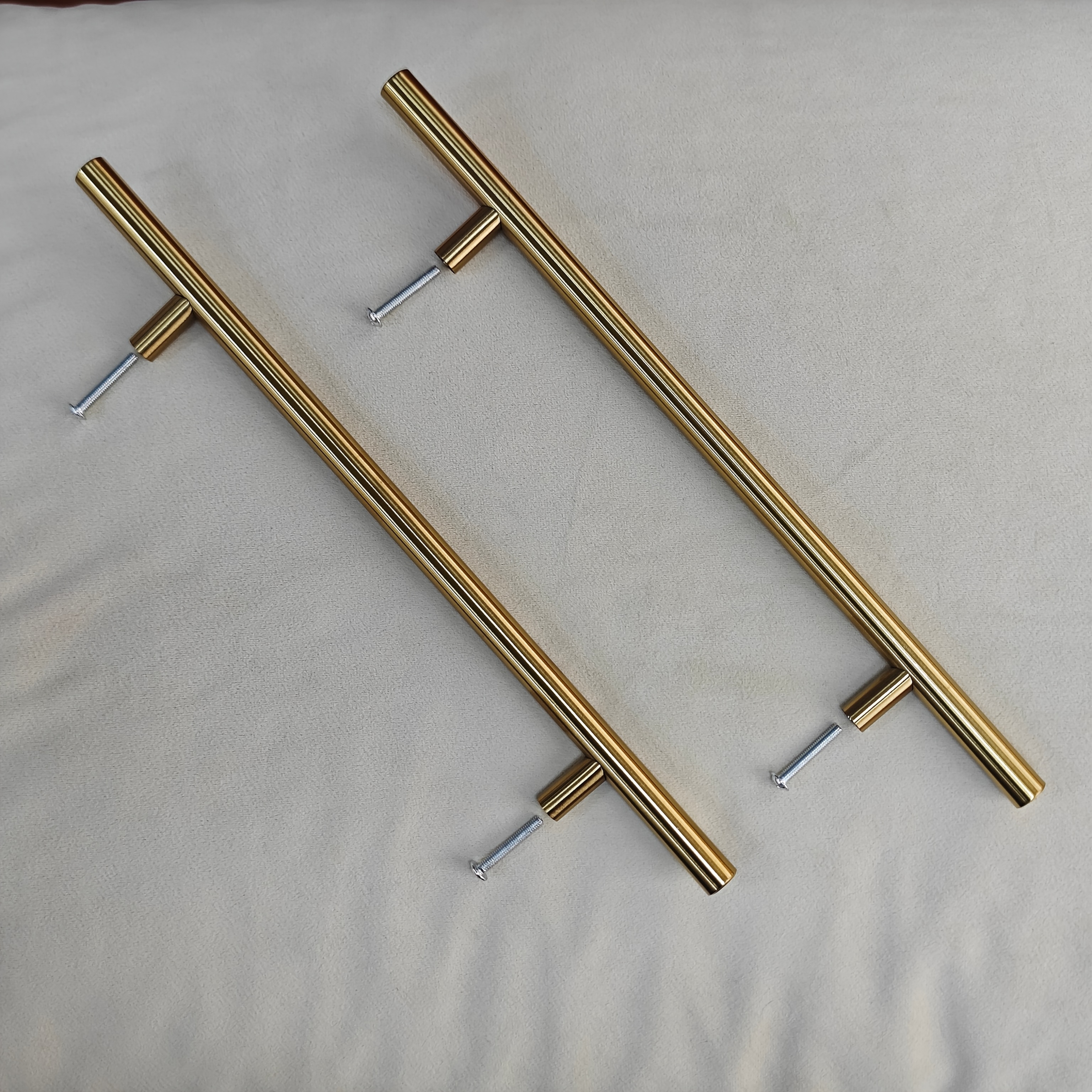 E-shop 2 Stück 30 cm / 11,81 Zoll Edelstahl Große T-förmige Griffe, Komplett mit allen Zubehörteilen, Komfortabler Griff, und Langlebig, Ästhetisch