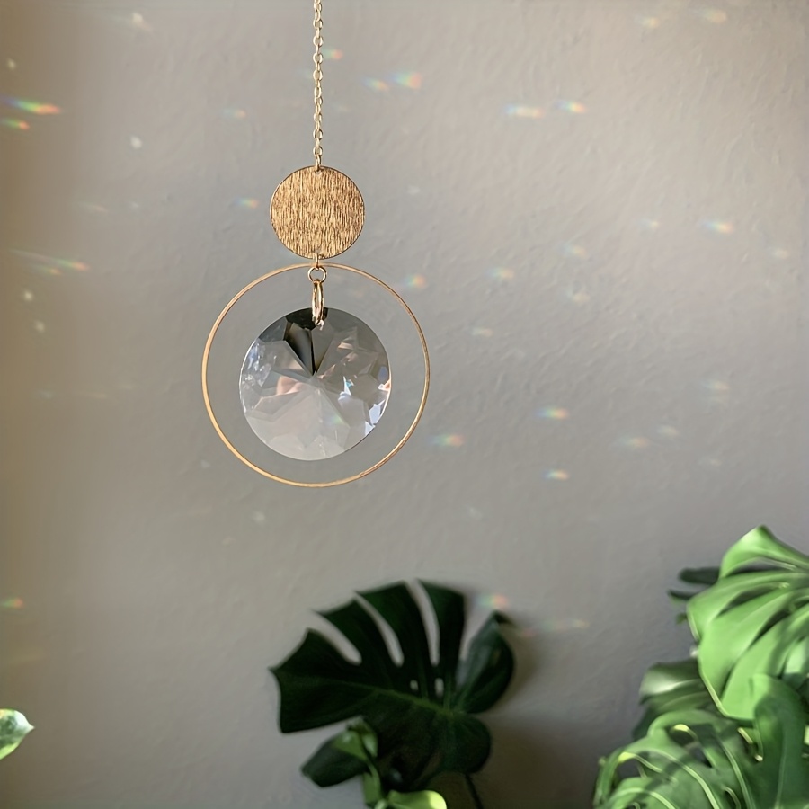 A Golden Round Disc That Decorates Maker, Catcher, And A Hanging Sun Catcher, Suitable For Everyday Home Decor, Gifts For ' Birthdays, And Christmas Tree Ornaments