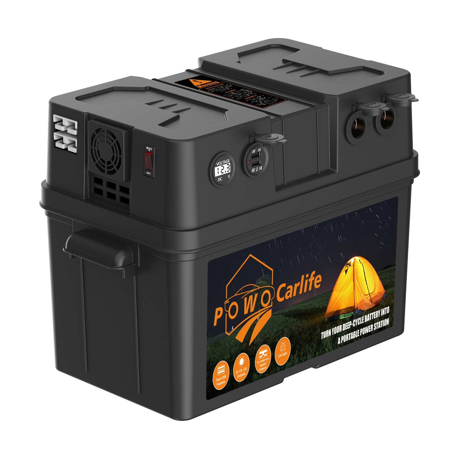 Power Box 12volt for top kayaks , fishing , camping