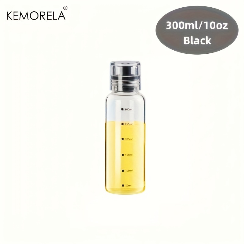 TEMU Kemorela 1pc, 300/450/600ml Cooking Oil Bottle, Graduated Oil Bottle, Glass Oil Bottle, Soy Sauce Bottle, Honey Bottle For Air Fryer, Salad,
