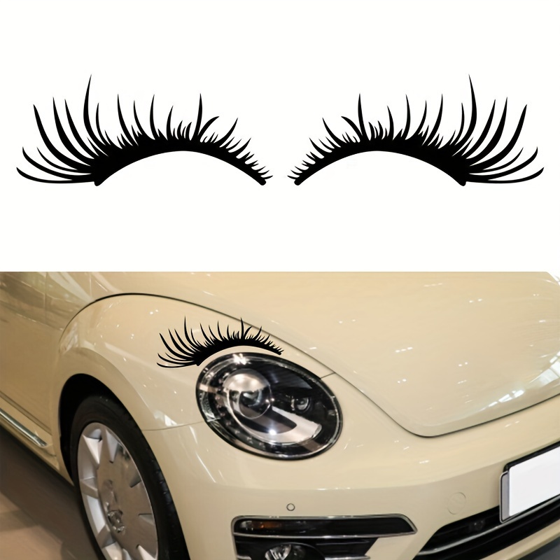 Car Eyelashes Stripe Decal Headlight Fog Eyebrow Stickers Vw