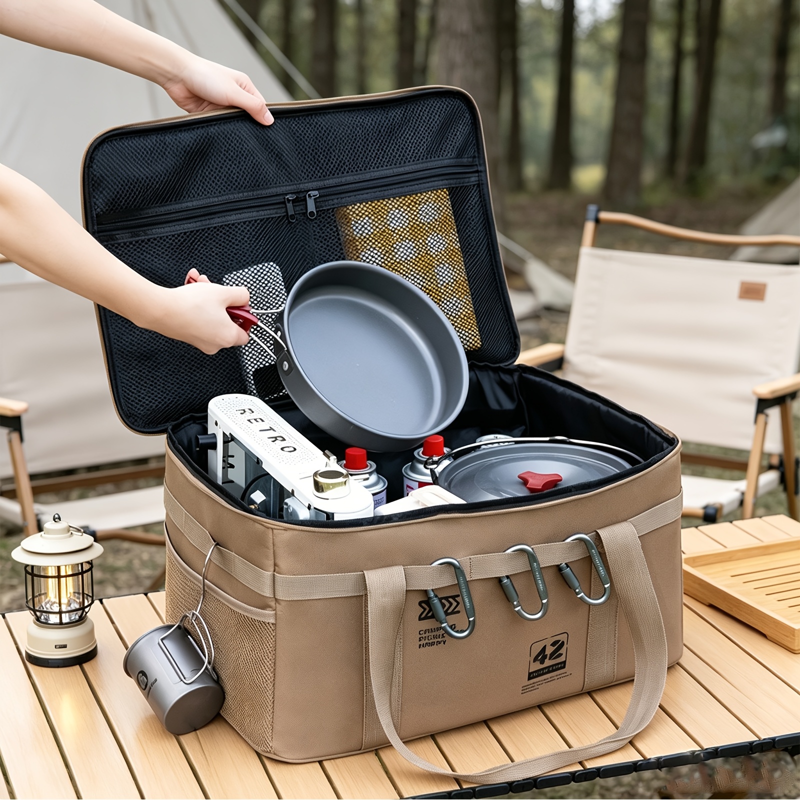Heavy-Duty Large Outdoor Tote Bag for Camping and Beach