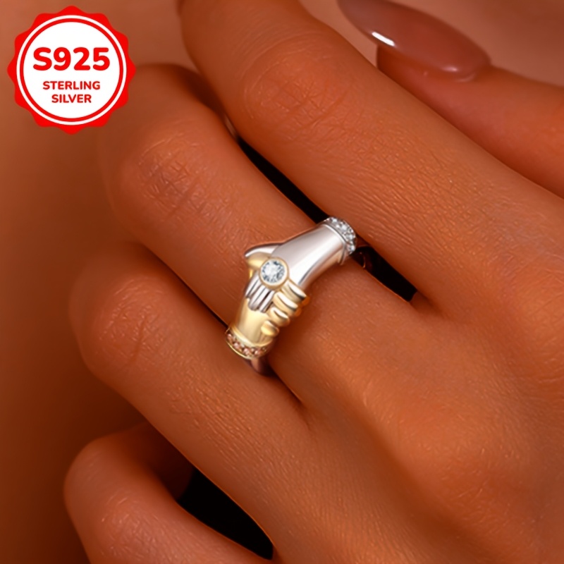 Women's Adjustable Open Ring in 925 Sterling Silver
